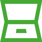 A green laptop icon