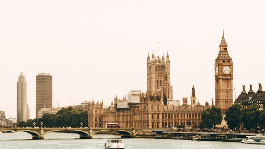 Westminster under a grey sky