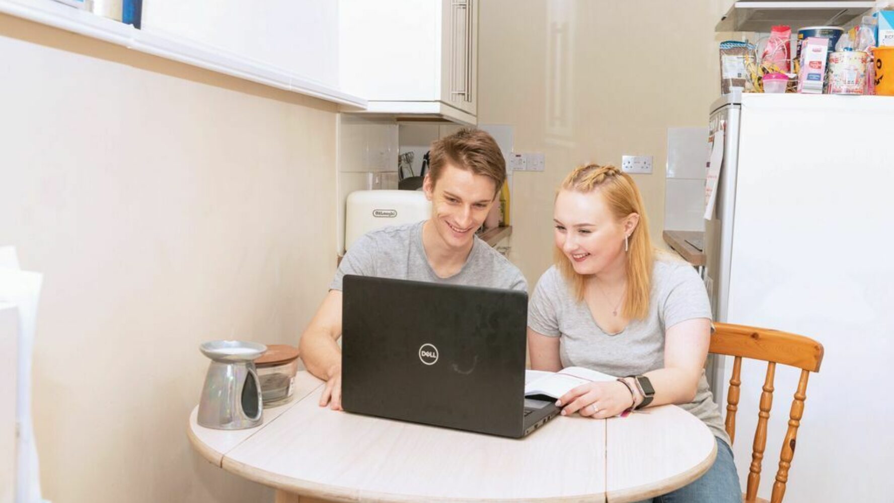 Young couple that attended our money coaching together and are now sorting out their joint finances.